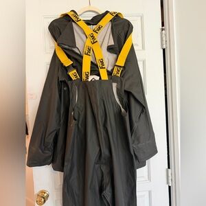 FWG Foul Weather Gear -  Waterproof Gray Rain Bibs and jacket